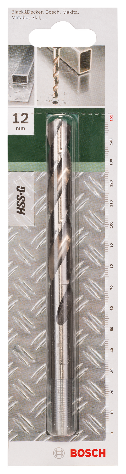 Broca para metal Bosch HSS-G 12 mm