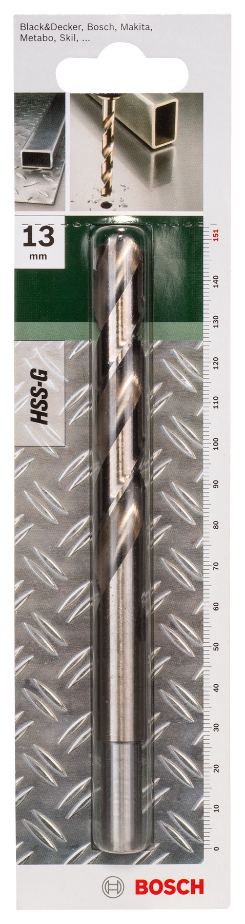 Brocas Bosch para metal HSS-G, DIN 338D= 13,0 mm; L= 151 mm