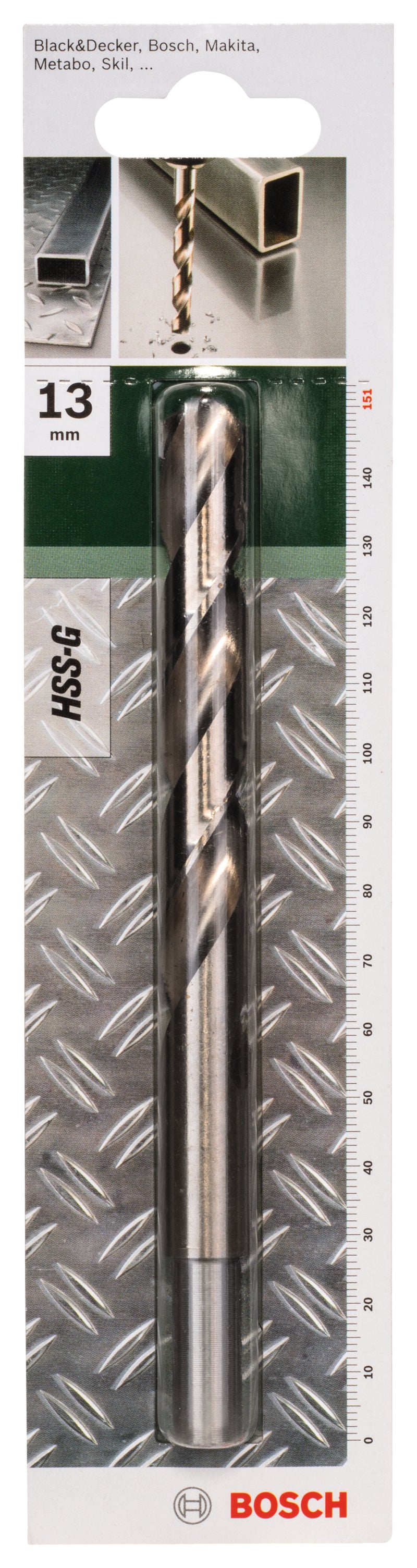 Brocas Bosch para metal HSS-G, DIN 338D= 13,0 mm; L= 151 mm