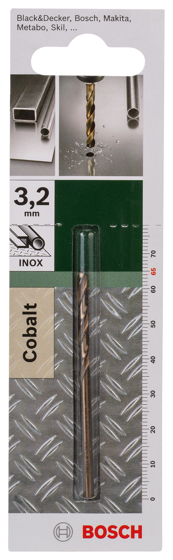Brocas para metal Bosch HSS-Co, DIN 338D = 3,2 mm; L = 65 mm