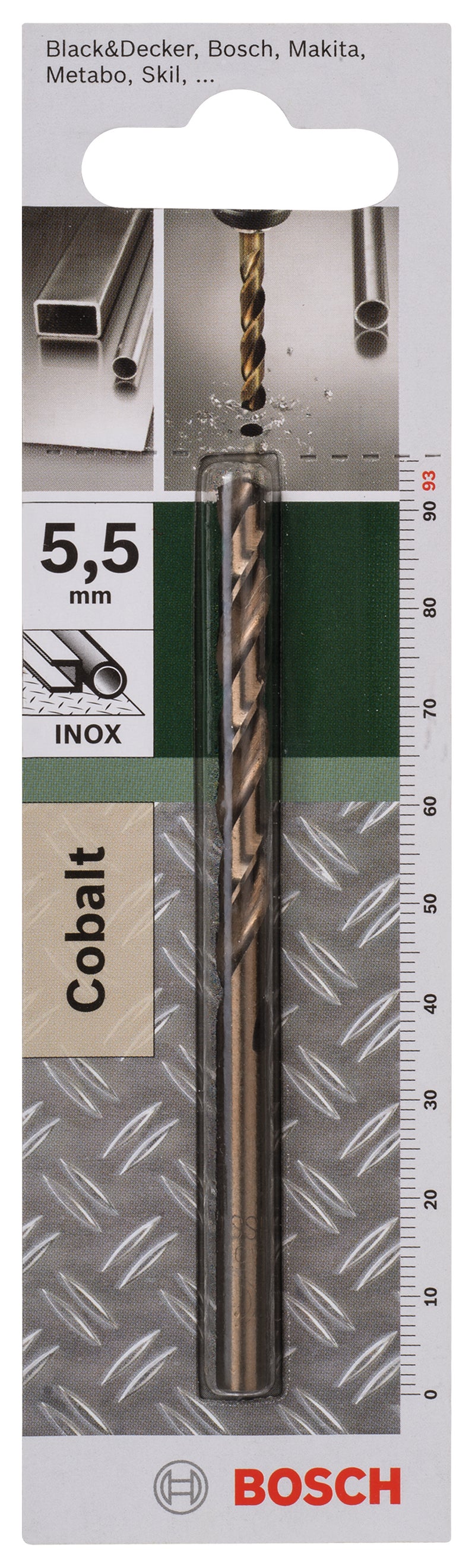 Brocas para metal Bosch HSS-Co, DIN 338D = 5,5 mm; L = 93 mm