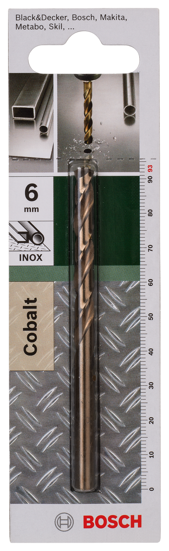 Brocas para metal Bosch HSS-Co, DIN 338D = 6,0 mm; L = 93 mm