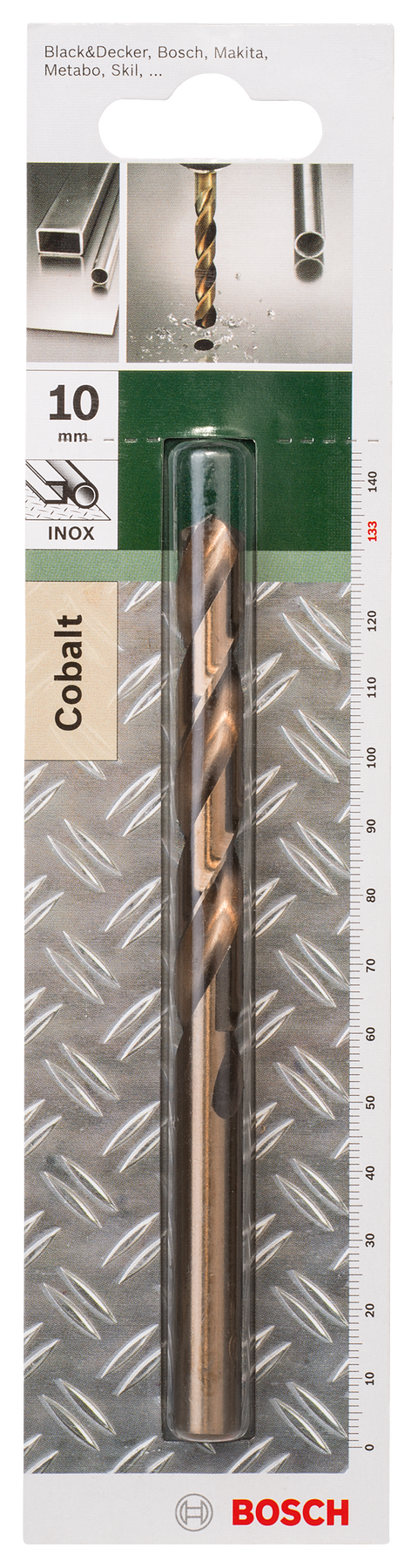 Brocas para metal Bosch HSS-Co, DIN 338D = 10,0 mm; L = 133 mm