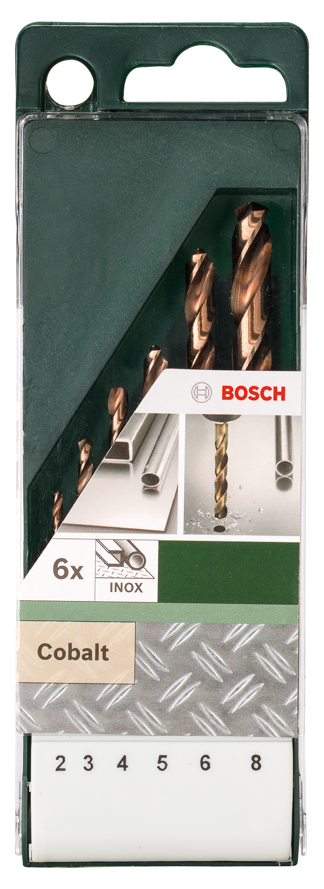 Conjunto de 6 brocas para metal Bosch HSS-Co, DIN 3382.0; 3.0; 4.0; 5.0; 6.0; 8,0mm
