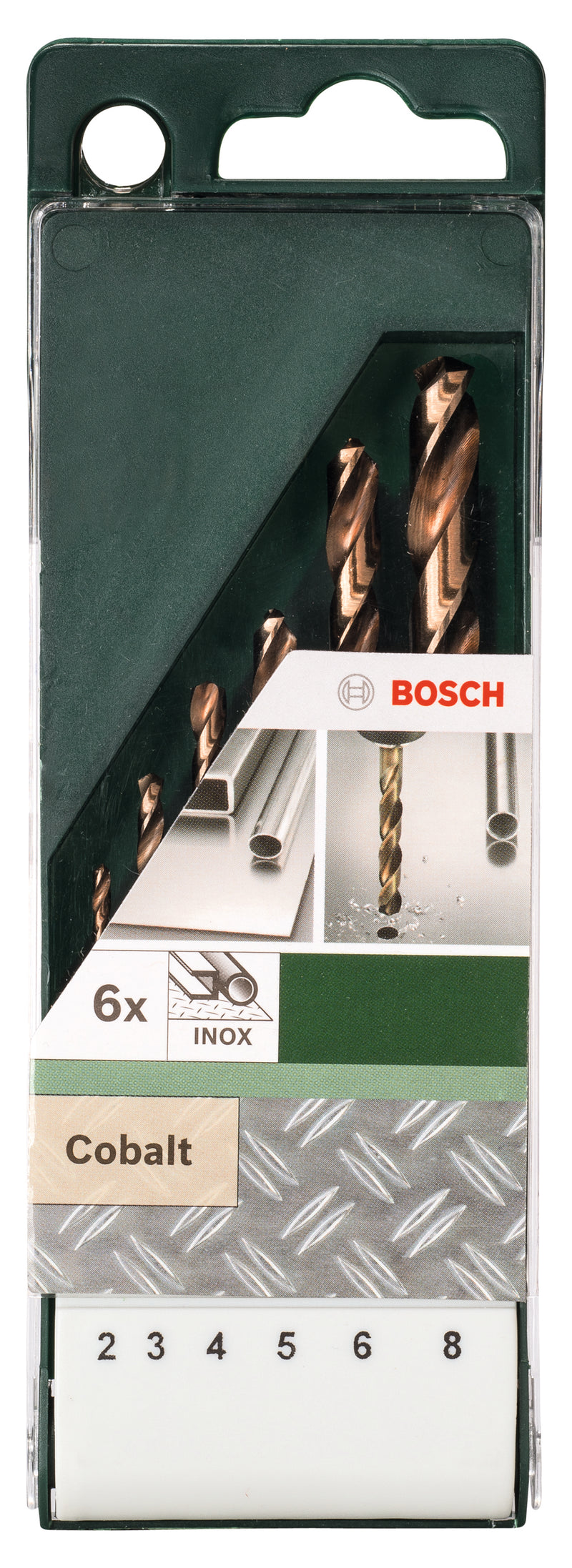 Conjunto de 6 brocas para metal Bosch HSS-Co, DIN 3382.0; 3.0; 4.0; 5.0; 6.0; 8,0mm