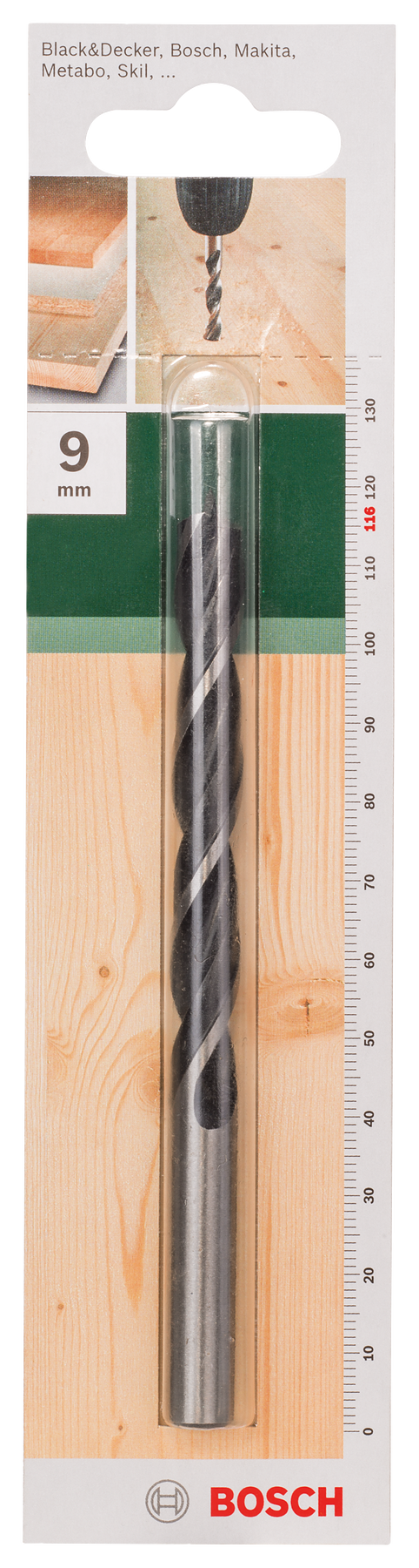 Bosch Spiral Drill Bits for Wood D= 9.0 mm; L= 116 mm