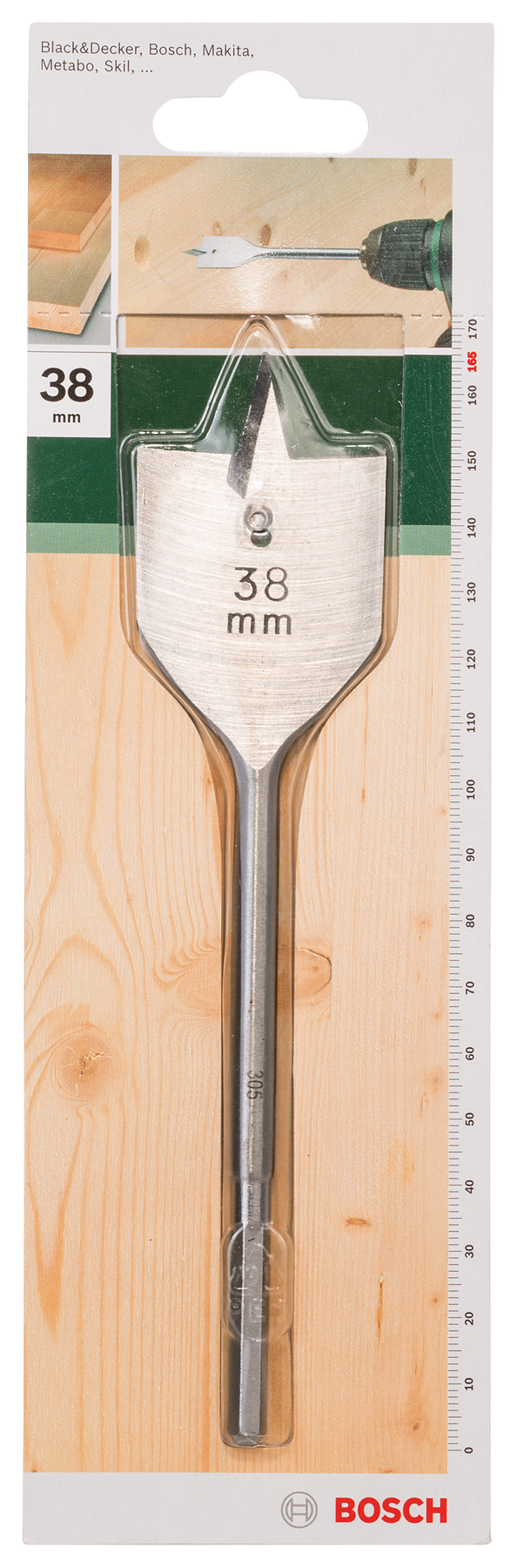 Fresa de haste sextavada Bosch D= 38,0 mm; L= 165 mm