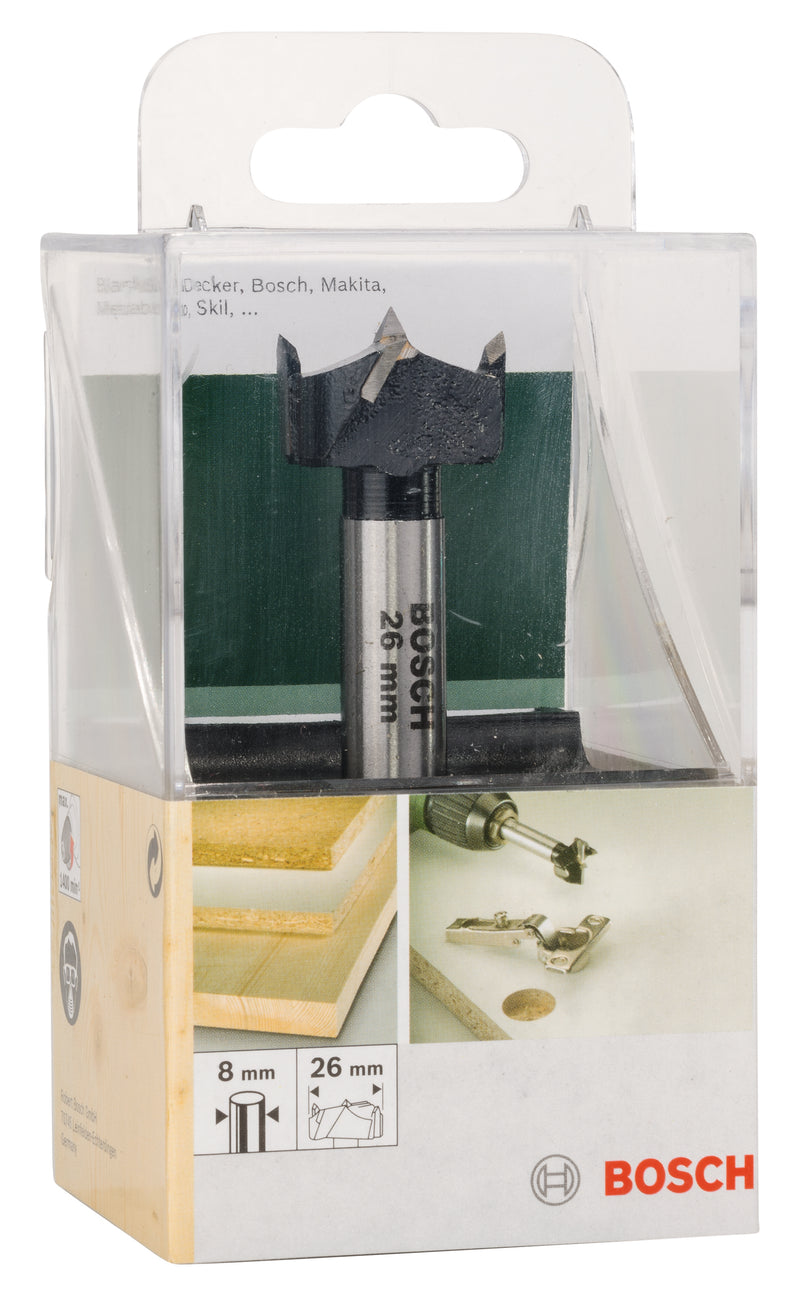 Broca de carboneto Bosch para dobradiças, DIN 7483 GD= 26,0 mm; L= 90 mm