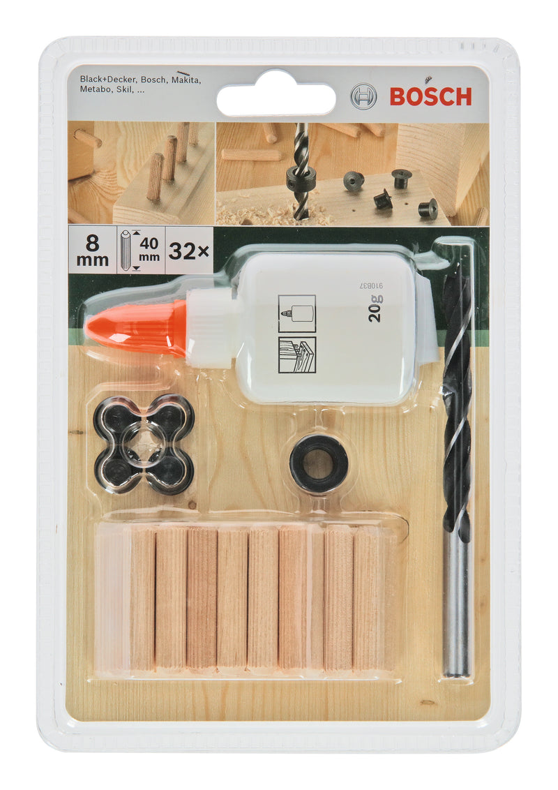 Conjunto de cavilhas Bosch 8X40mm, 32 peças