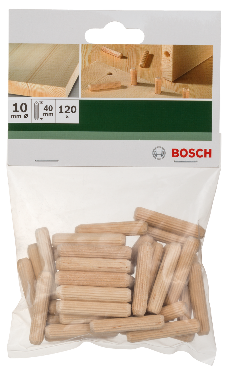 Bosch Wooden dowel D= 10 mm; L= 40 mm; 120 units.