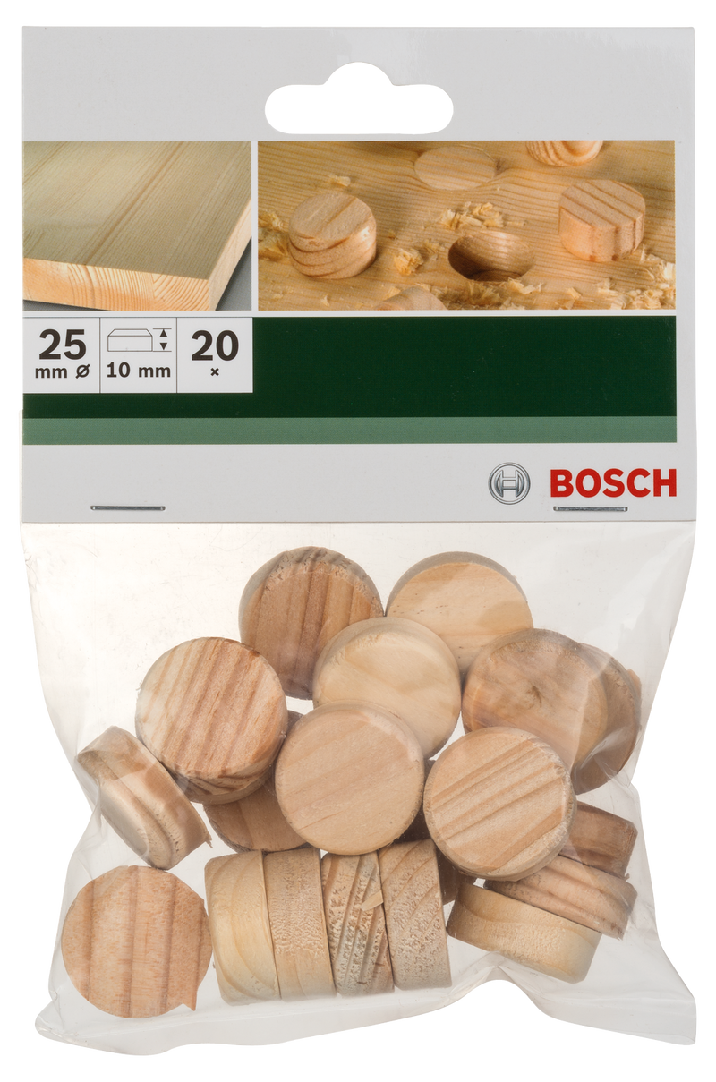 Cavilha de madeira BoschDiâmetro = 25 mm