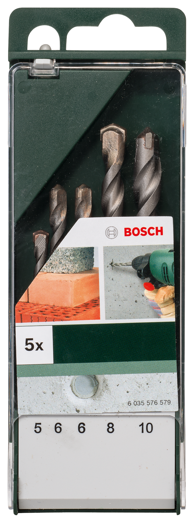 Bosch Set of 5 concrete drill bits 5.0 x 85; 6.0 x 100; 6.0 x 100; 8.0 x 120; 10.0 x 120