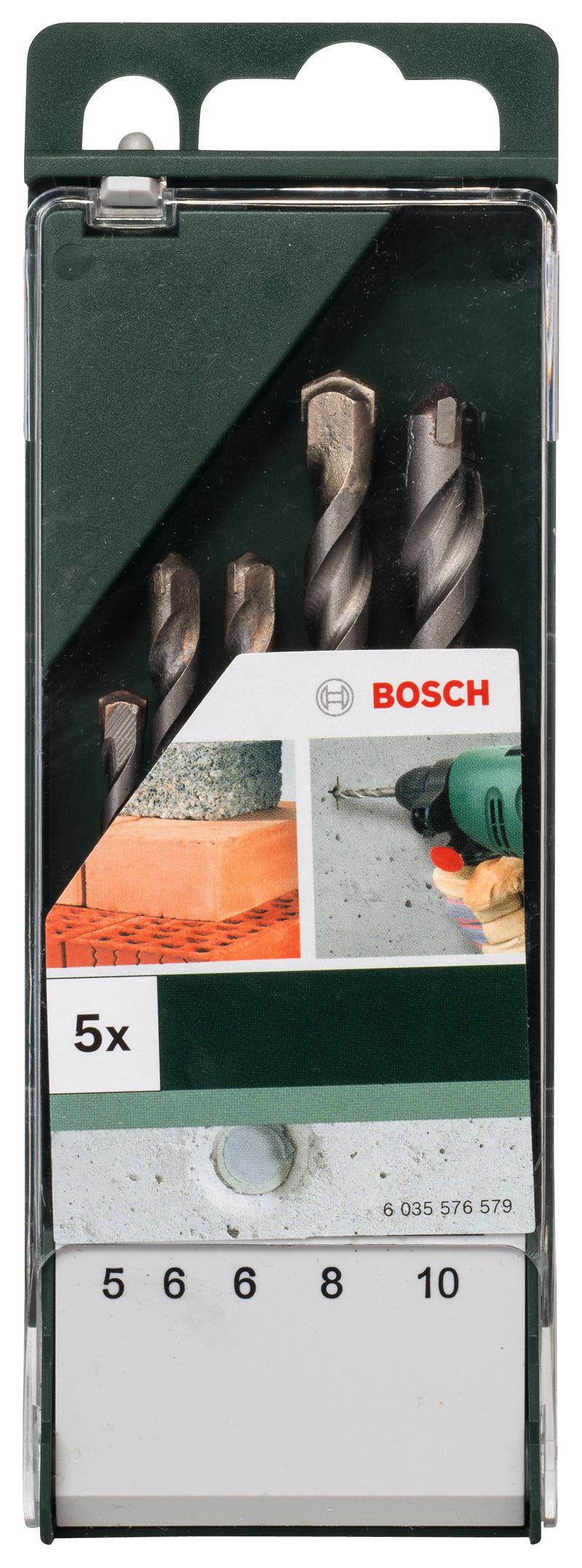 Bosch Set of 5 concrete drill bits 5.0 x 85; 6.0 x 100; 6.0 x 100; 8.0 x 120; 10.0 x 120