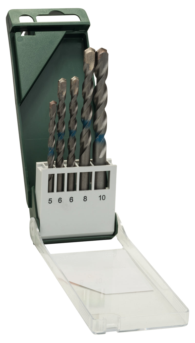 Bosch Set of 5 concrete drill bits 5.0 x 85; 6.0 x 100; 6.0 x 100; 8.0 x 120; 10.0 x 120