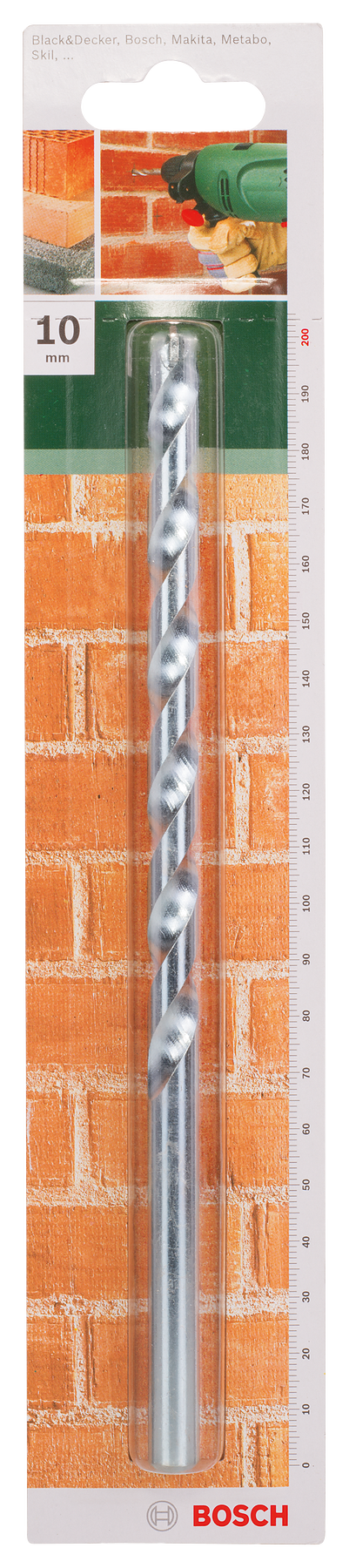 Broca para piedra Bosch según ISO 5468D= 10,0 mm; L= 200 mm