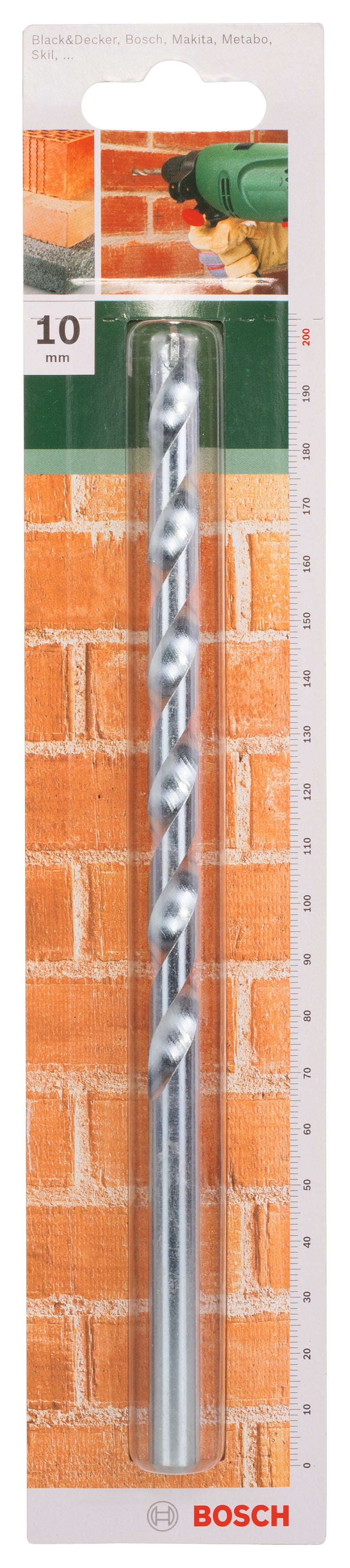 Broca para piedra Bosch según ISO 5468D= 10,0 mm; L= 200 mm