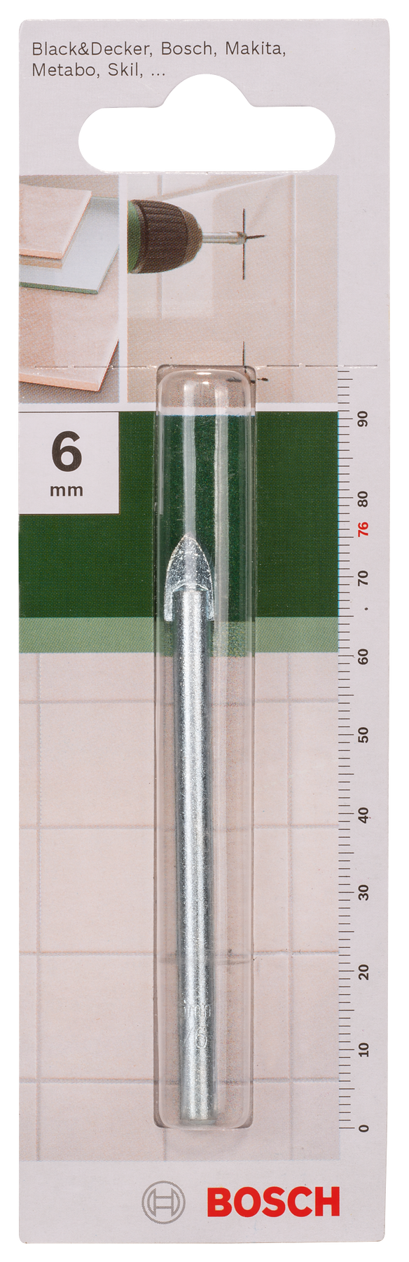 Bosch Glass Drill Bit 6Mm