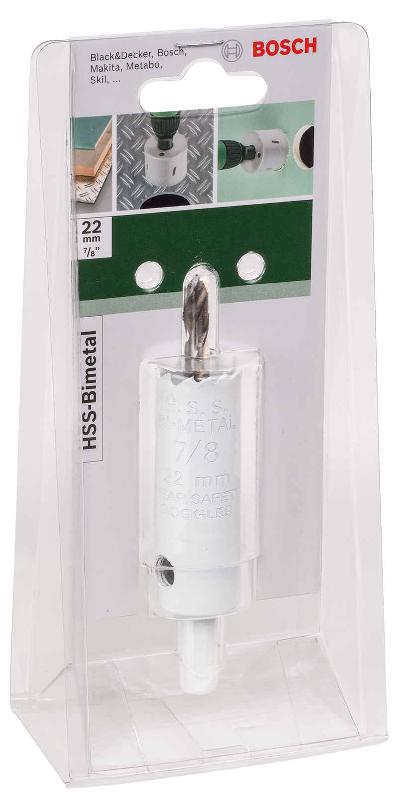 Serra copo bimetálica Bosch HSSDiâmetro = 22 mm