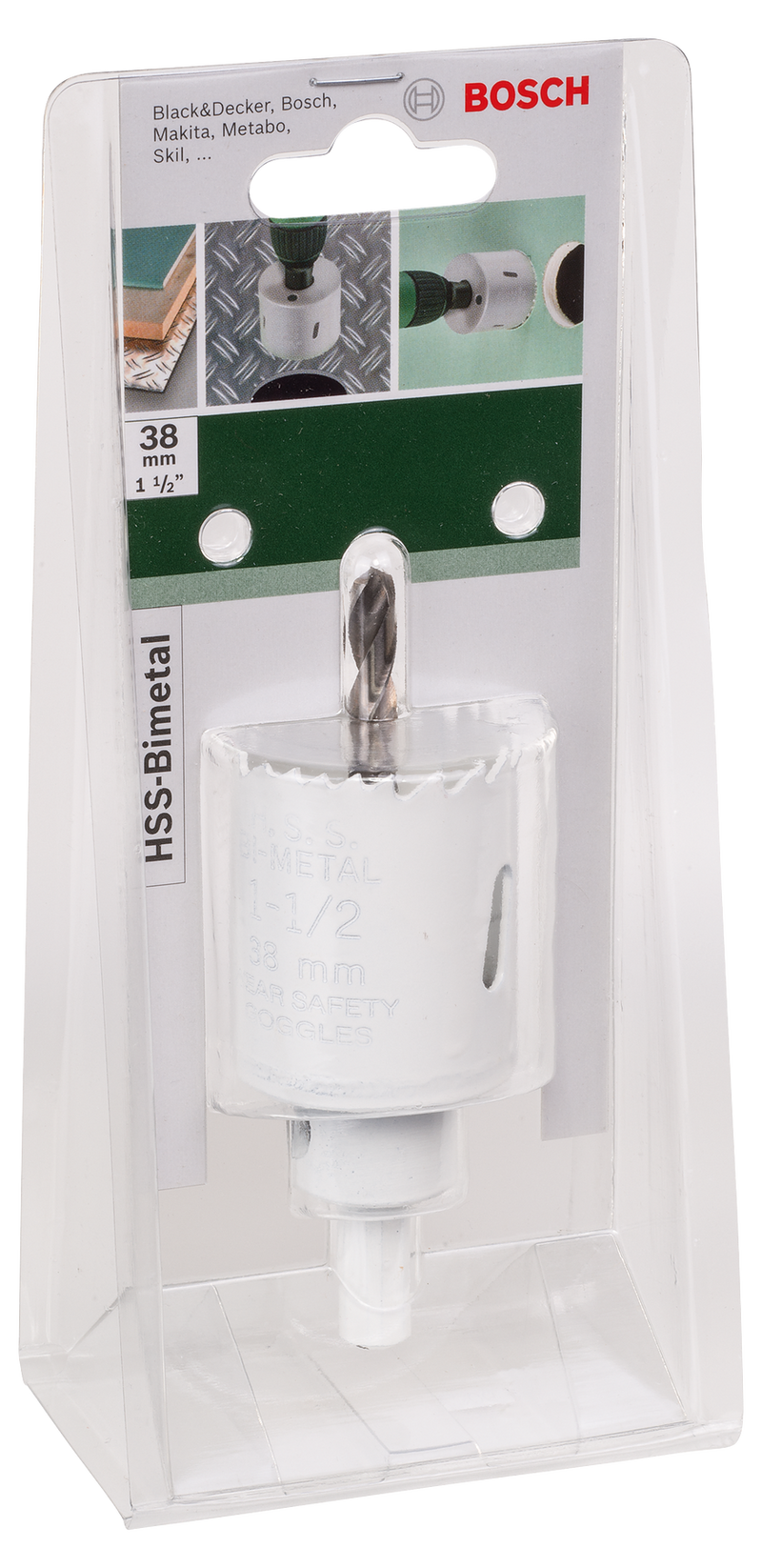 Serra copo bimetálica Bosch HSSDiâmetro = 38 mm