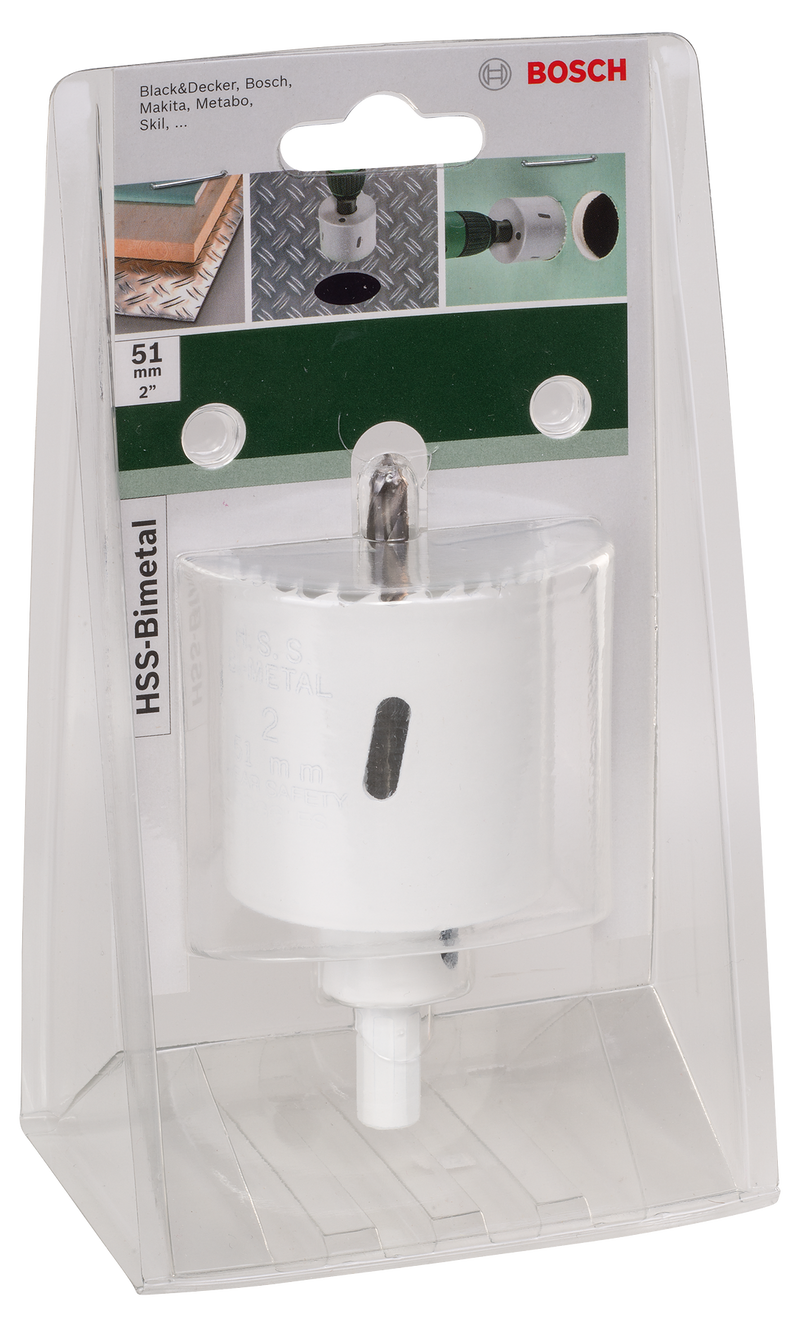 Serra copo bimetálica Bosch HSSDiâmetro = 51 mm