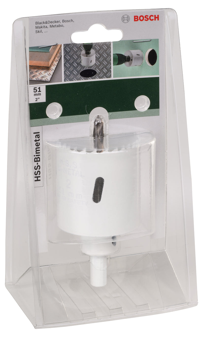 Serra copo bimetálica Bosch HSSDiâmetro = 51 mm