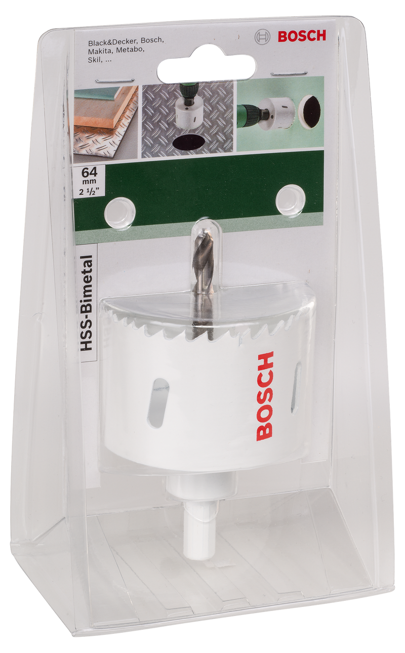Serra copo bimetálica Bosch HSSDiâmetro = 64 mm