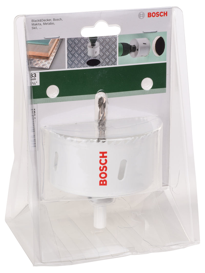 Sierra de corona bimetálica HSS BoschDiámetro = 83 mm