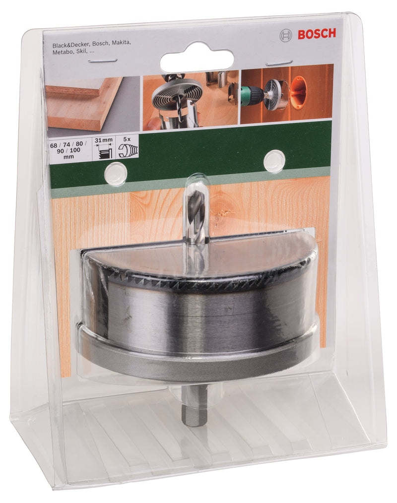 Bosch 5-piece saw crown set 68; 74; 80; 90; 100 mm