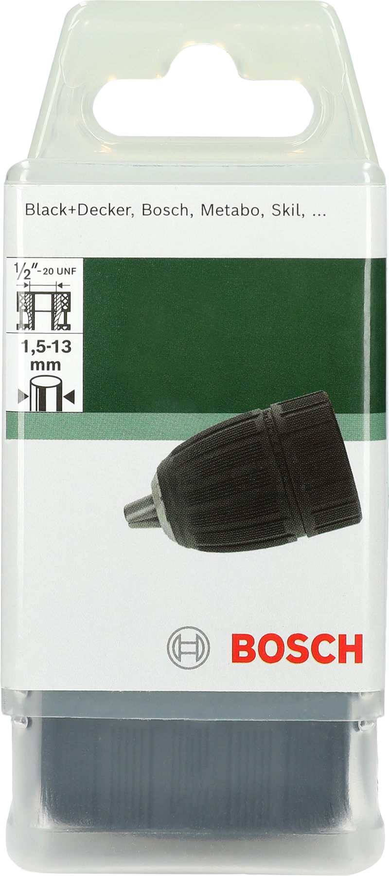 Portabrocas sin llave Bosch 1/2"-20 1,5-13 mm 2 manguitos