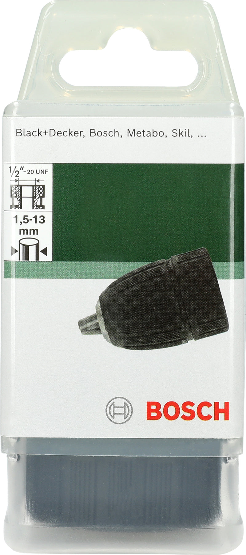 Portabrocas sin llave Bosch 1/2"-20 1,5-13 mm 2 manguitos