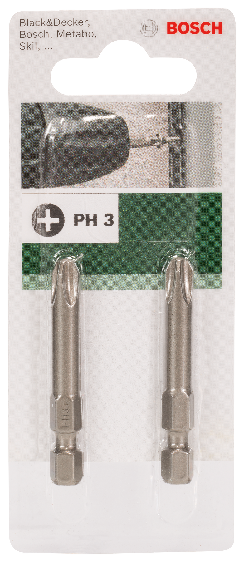 Bosch S/Driver Bits Ph3 49Mm 2Pc