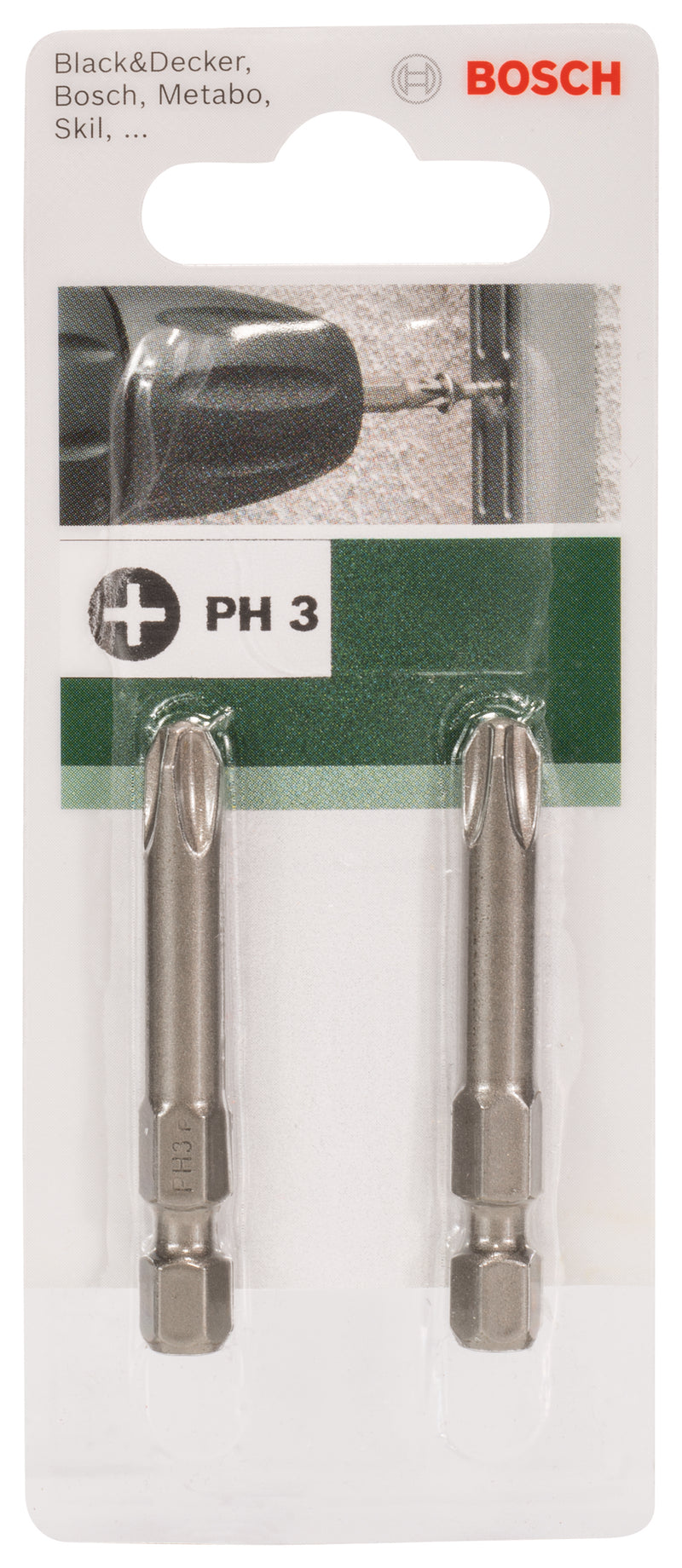 Bosch S/Driver Bits Ph3 49Mm 2Pc