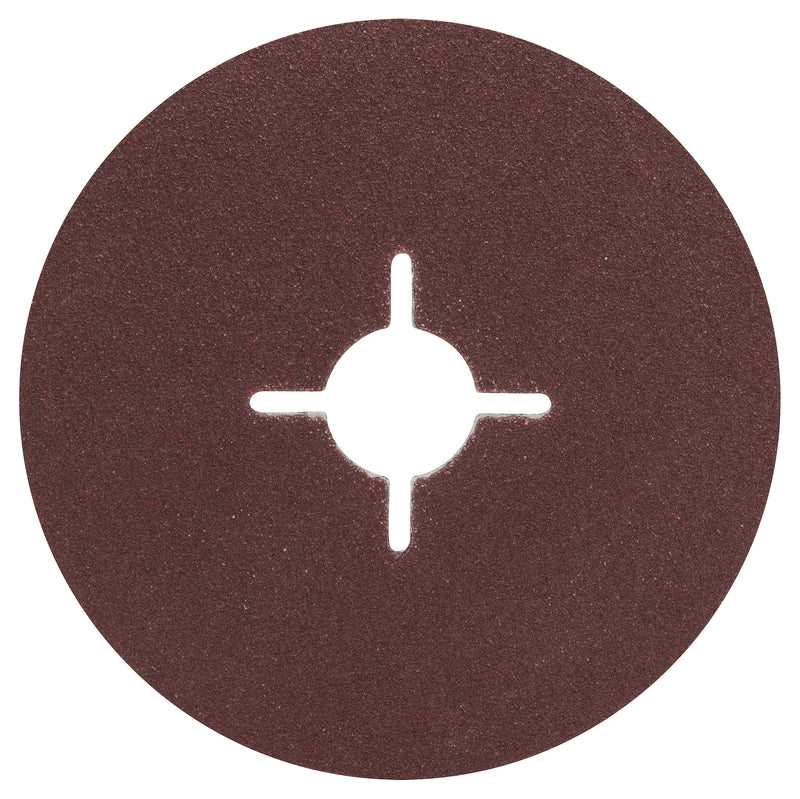 Conjunto Bosch de 5 discos de lixa de fibra para rebarbadora, coríndon D = 115 mm; G = 80, 5 unidades.