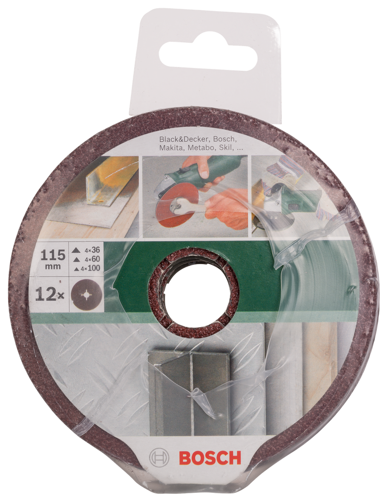 Bosch Fibre Sanding Discs Ø 115 Mm, Mixed