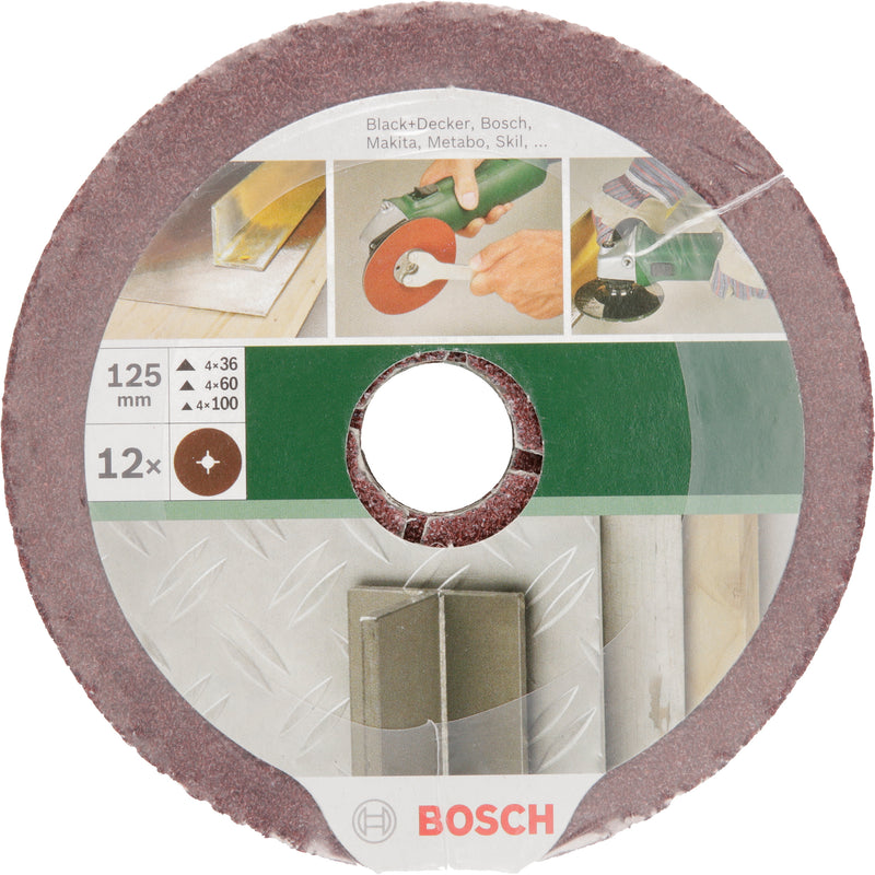 Bosch Fibre Sanding Discs Ø 125 Mm, Mixed