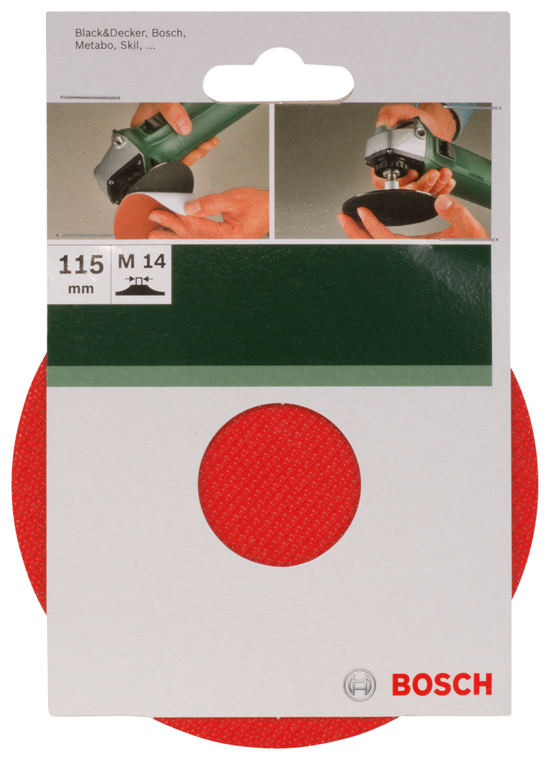 Placa lijadora con velcro Bosch de 115 mm para amoladora