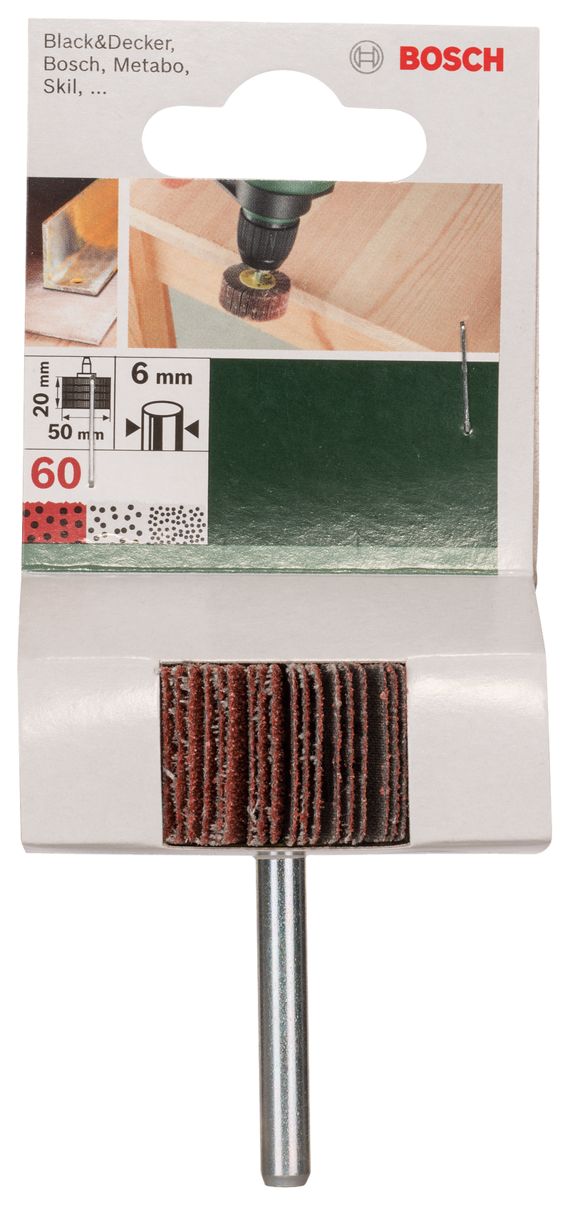 Disco de lixa de aba Bosch para berbequins, 50 mm