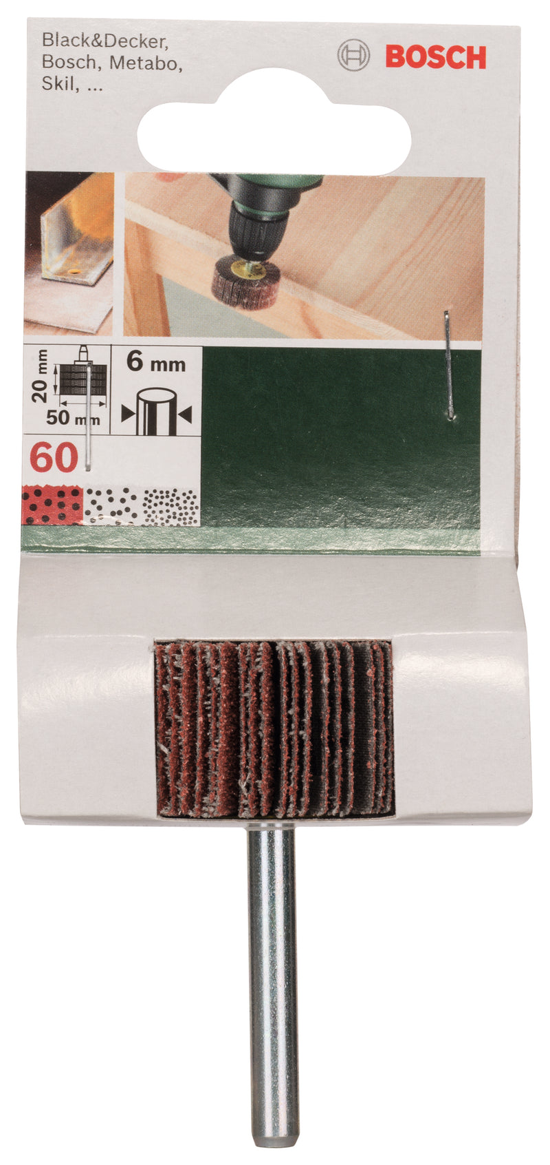 Disco de lixa de aba Bosch para berbequins, 50 mm