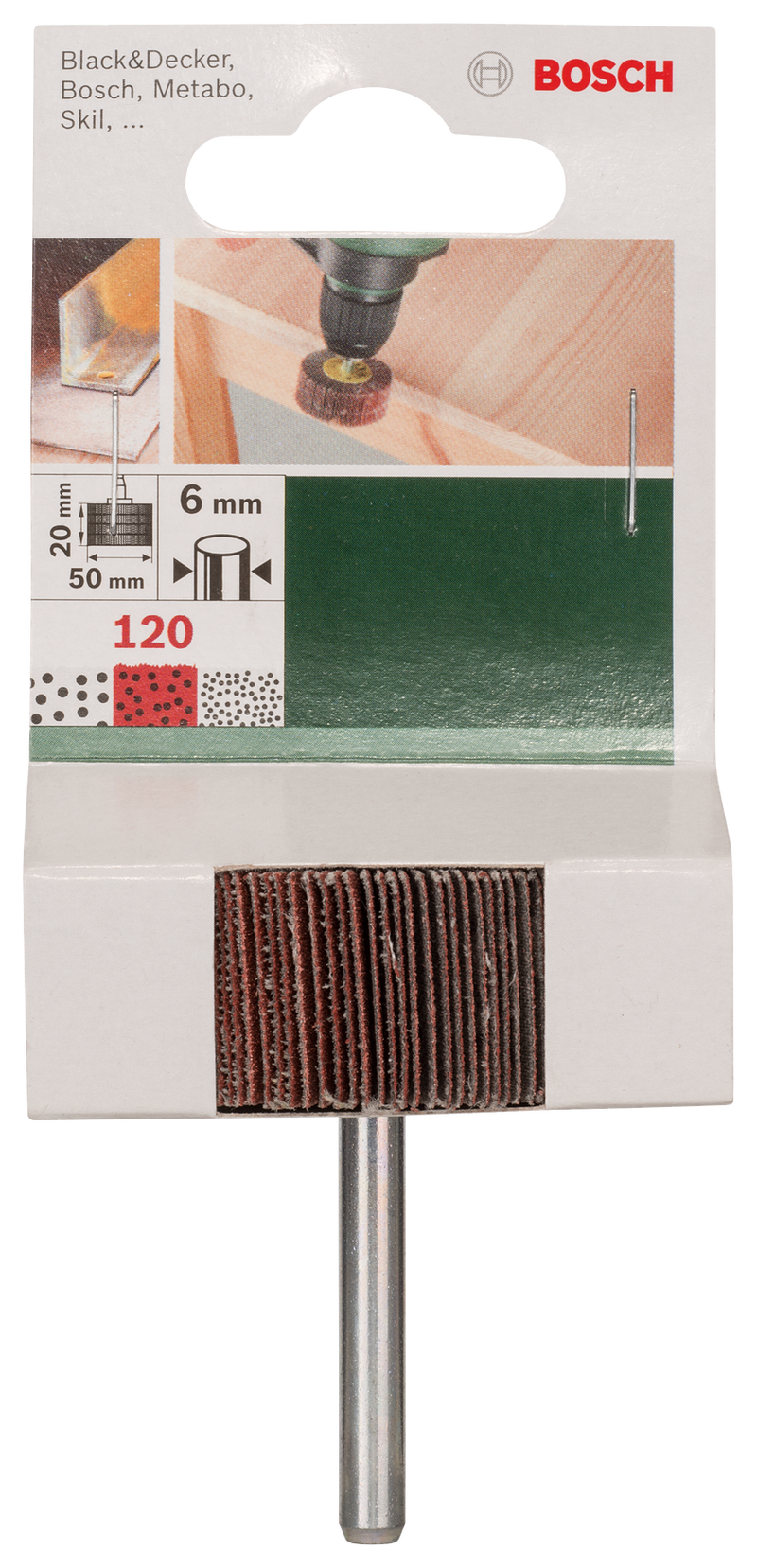 Disco de lixa de aba Bosch para berbequins, 50 mm