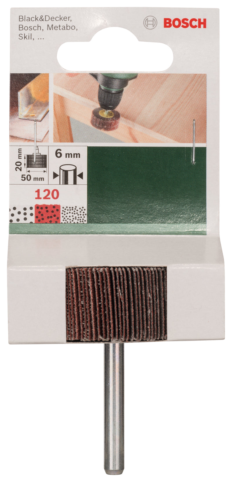 Disco de lixa de aba Bosch para berbequins, 50 mm