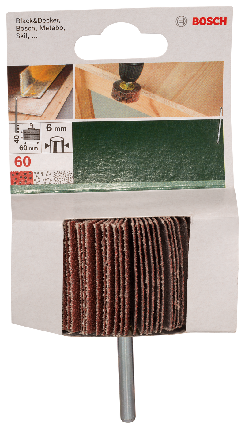 Disco de lixa de aba Bosch para berbequins, 60 mm