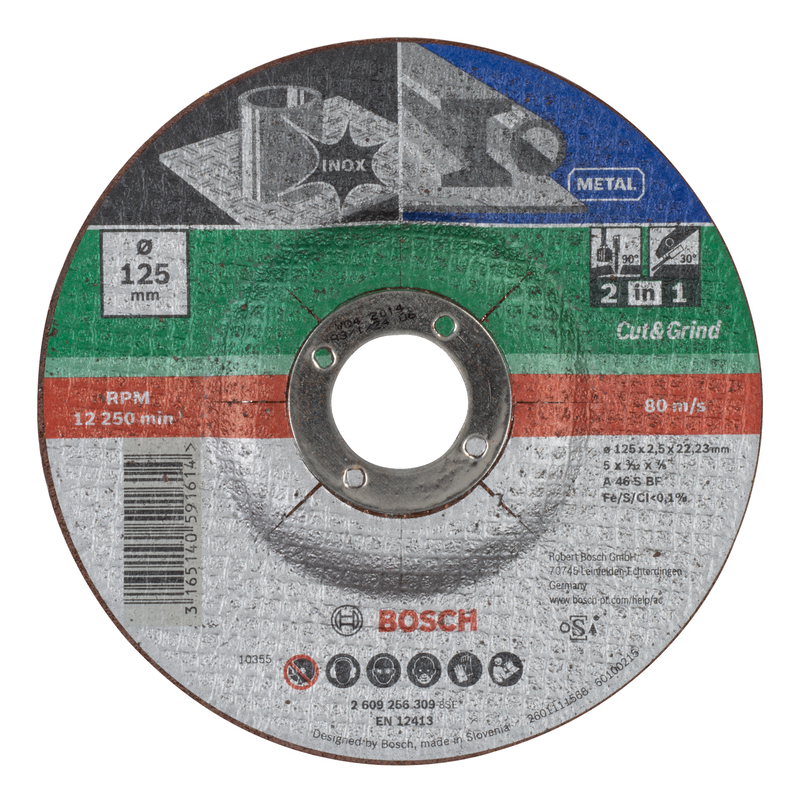Bosch 2 in 1D cutting disc = 125 mm