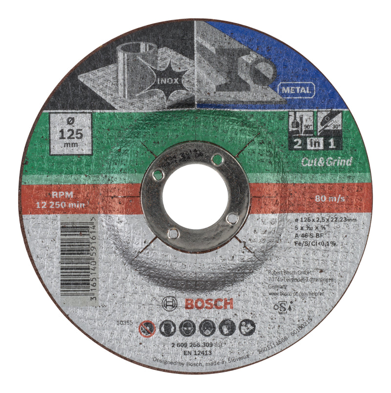 Bosch 2 in 1D cutting disc = 125 mm