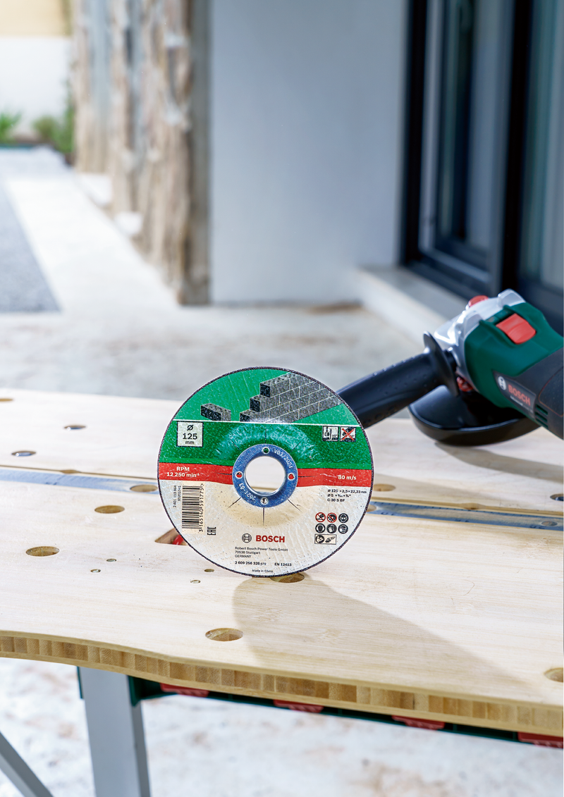 Bosch Juego de 5 discos de corte curvos para piedra D= 125 mm