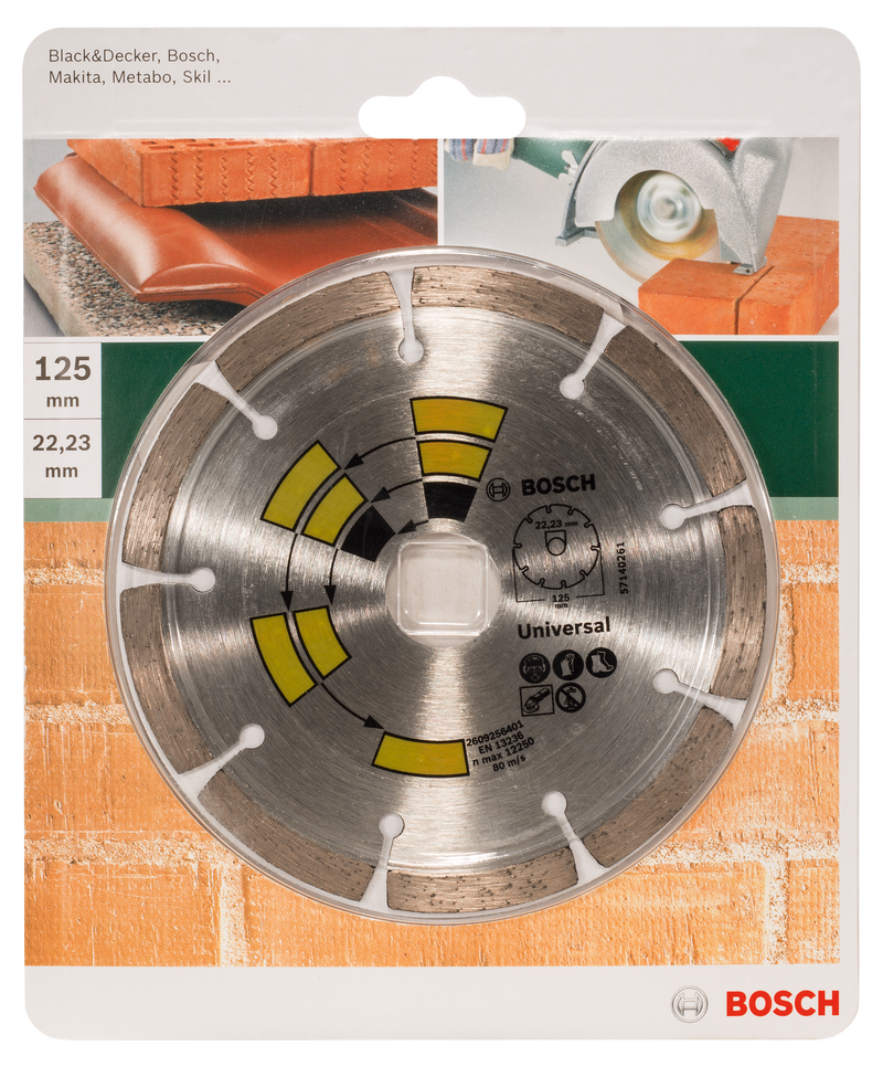 Disco de corte de diamante universal Bosch D= 125 mm