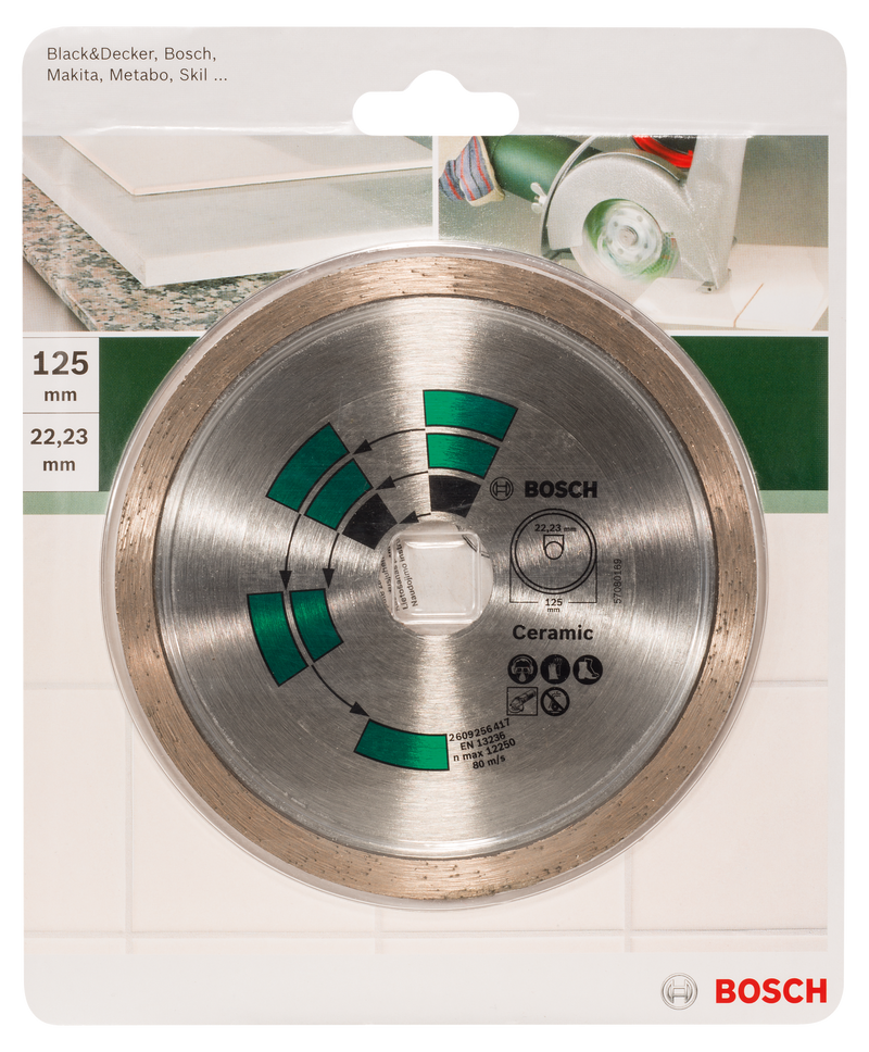 Disco de corte de diamante Bosch para azulejos D= 125 mm