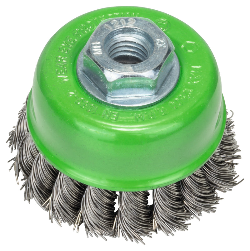 Bosch Cup-type brush for angle grinders and straight grinders - braided wire, stainless, 75 mm