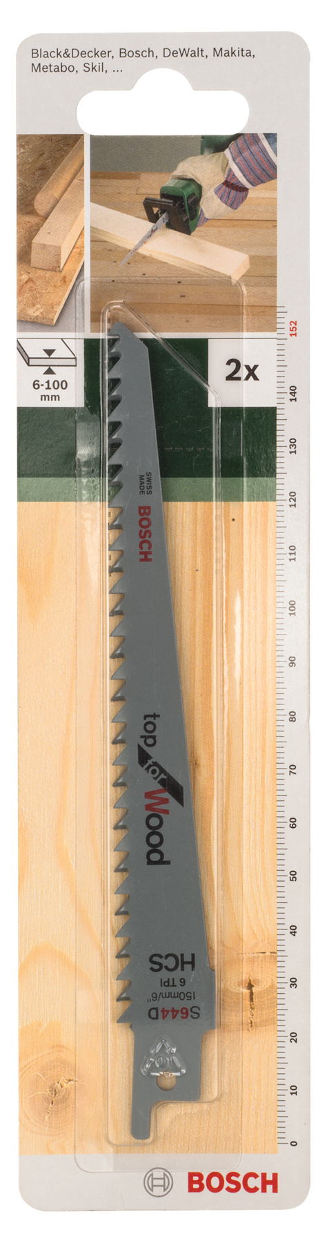 Hoja de sierra recíproca Bosch HCS, S 644 DTop para madera