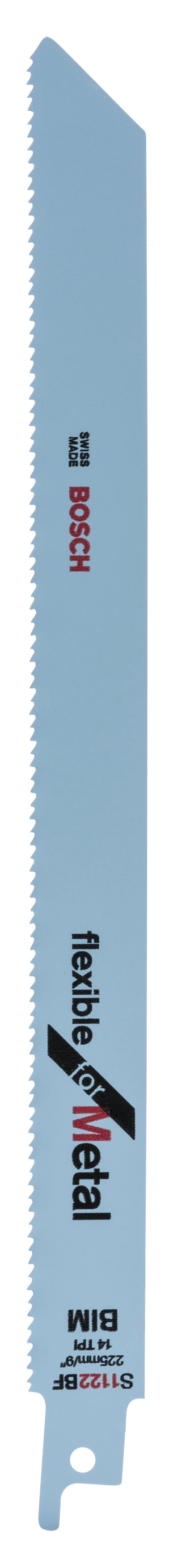 Hoja de sierra sable bimetálica Bosch, S 1122 BF, flexible para metal