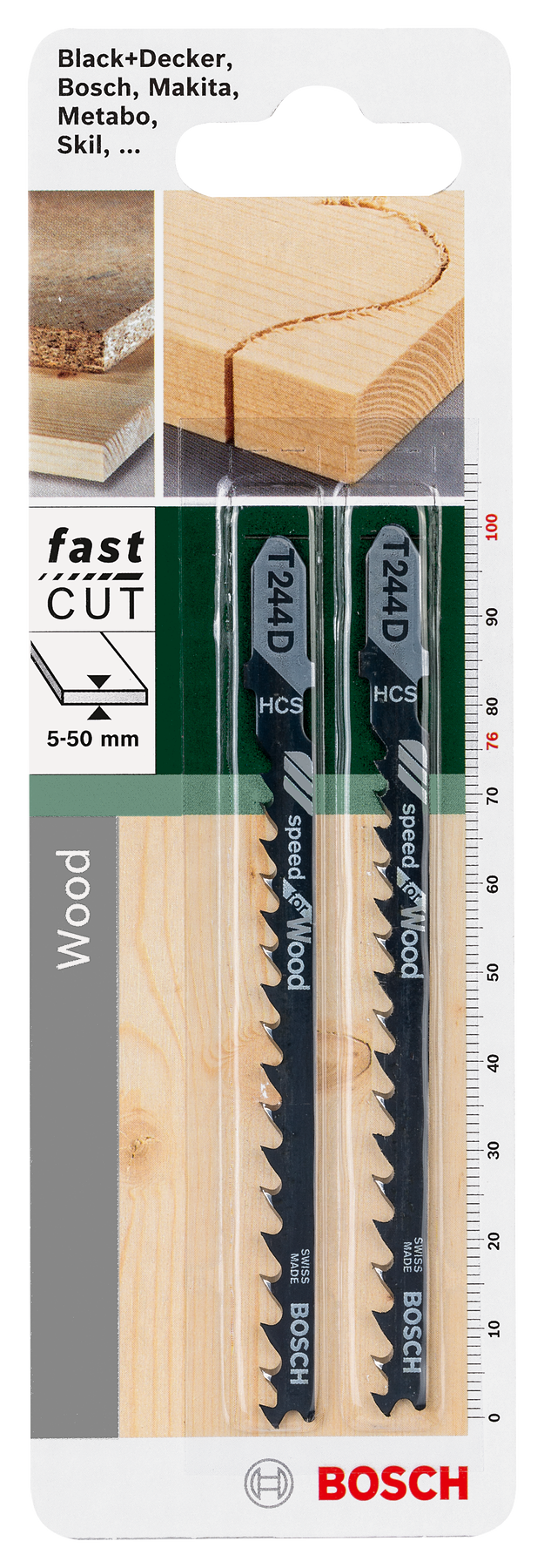 Lâmina de serra tico-tico Bosch HCS, T 244 DSpeed ​​​​??para madeira